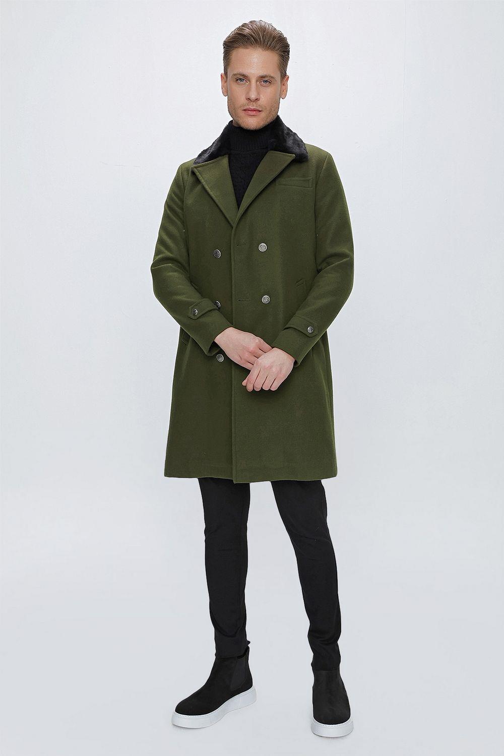 PLT 076 Yeşil Klasik Palto