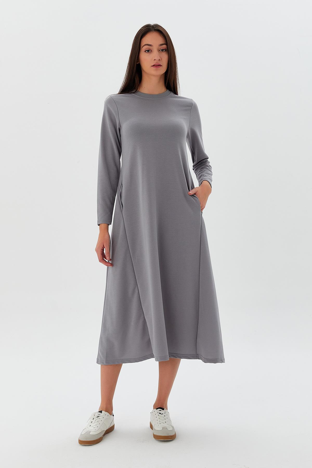 Basic Elbise GRI
