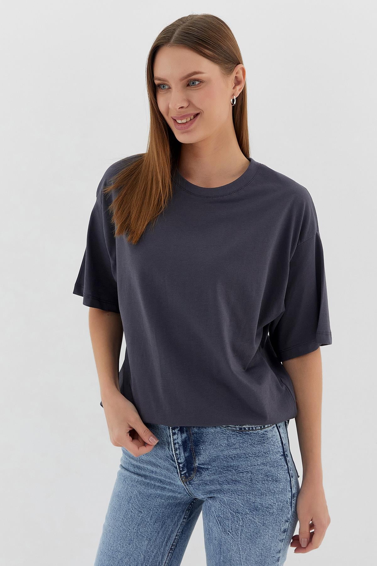 Basic Oversize Tshirt ANTRASIT