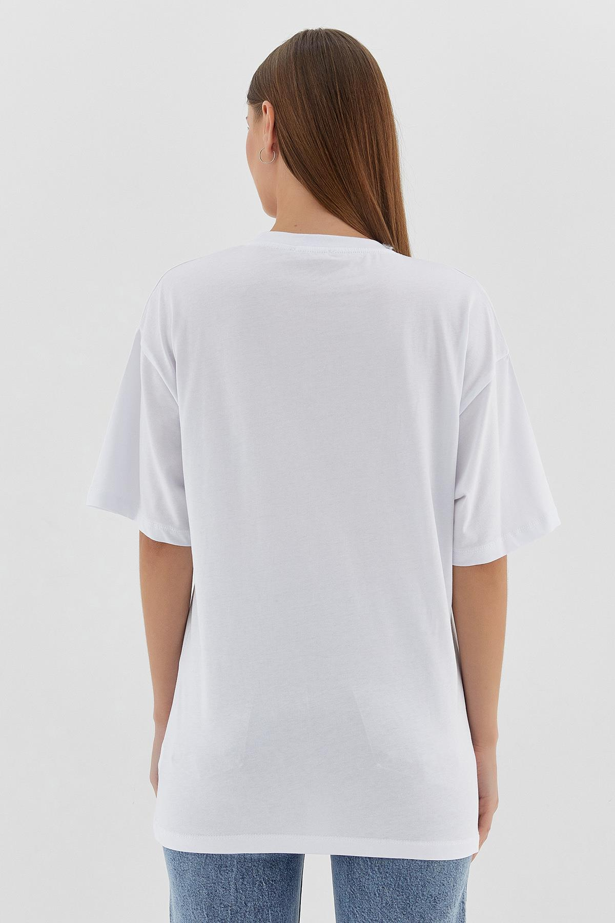Basic Oversize Tshirt BEYAZ