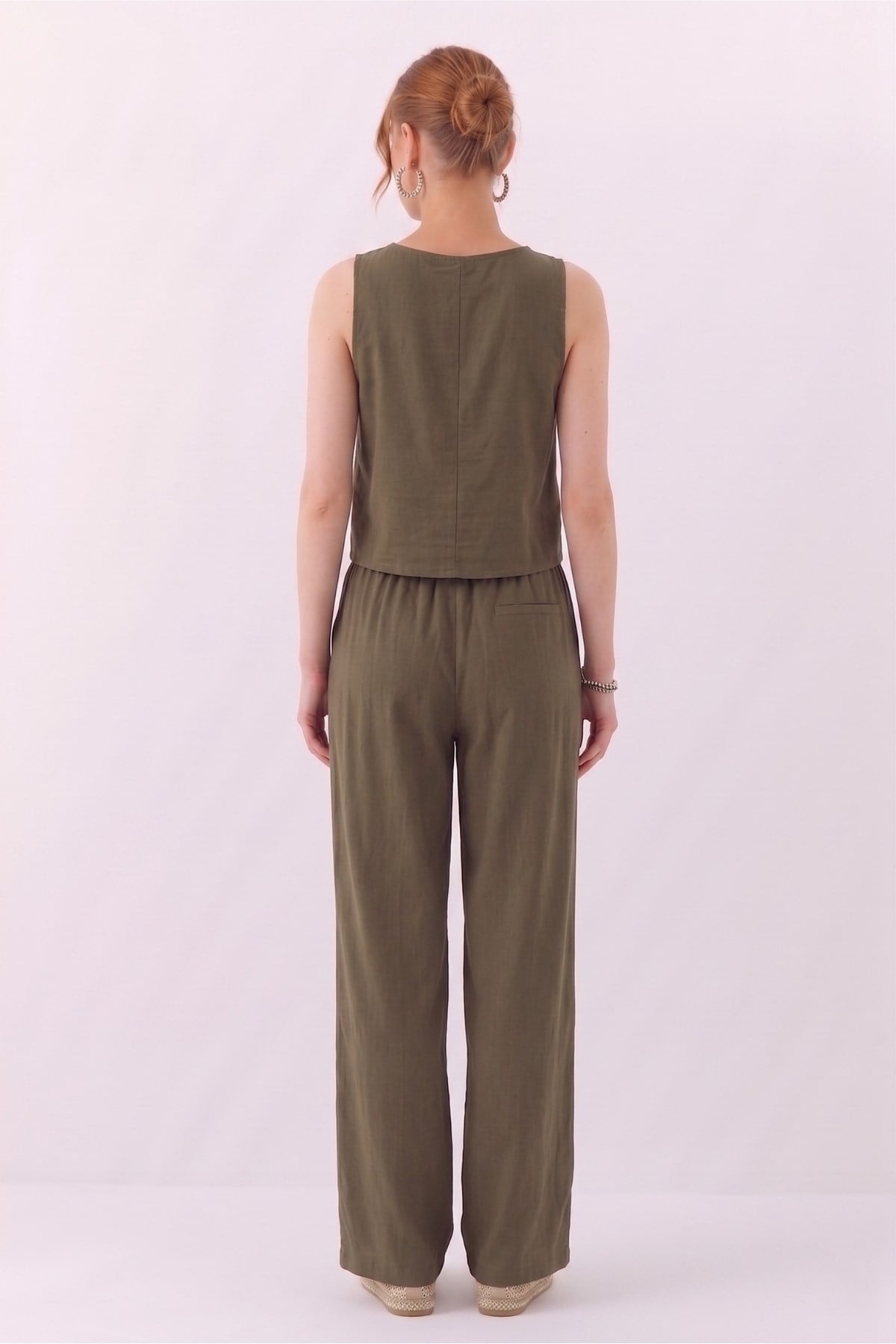 Modal Pantolon Bluz Takım OLIVE