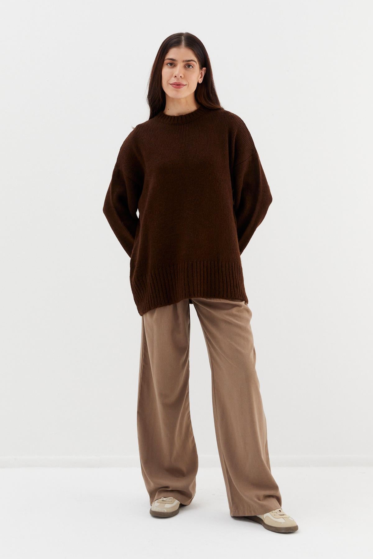Oversize Kazak KAHVE