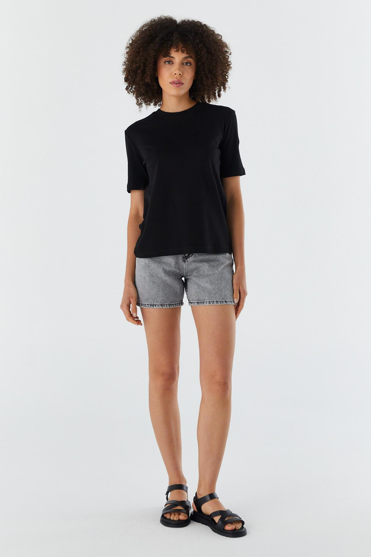 Regular Basic T-shirt SIYAH