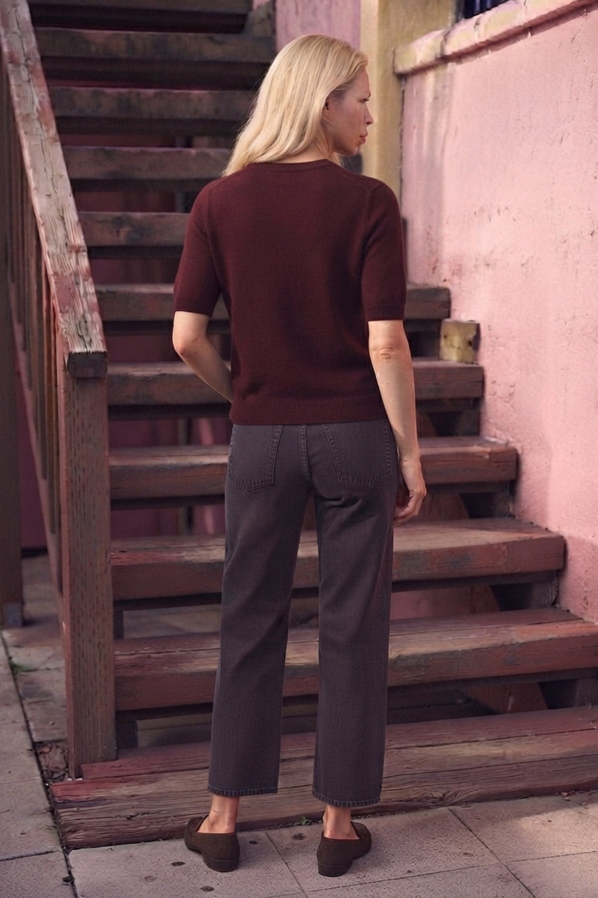Şal Bağlamalı Triko Bluz BORDO