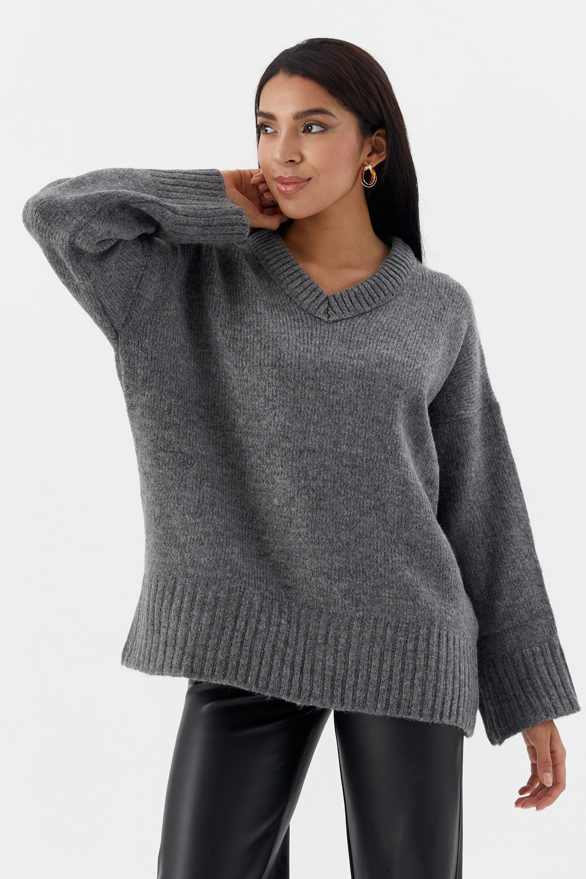 V Yaka Oversize Kazak ANTRASIT