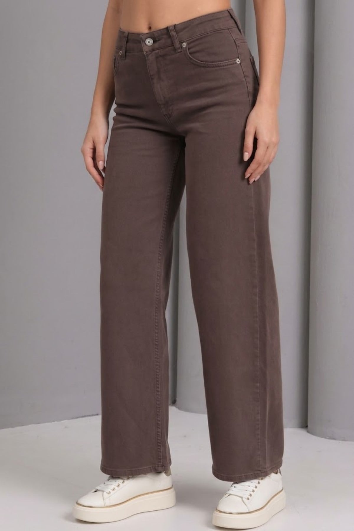 Wide Leg Jean KAHVE