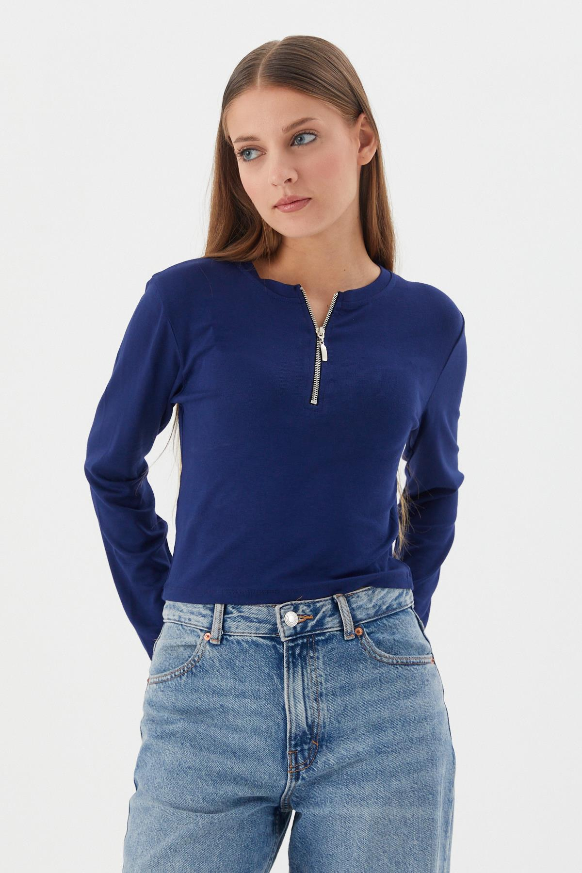 Yakası Fermuarlı Penye Body LACI