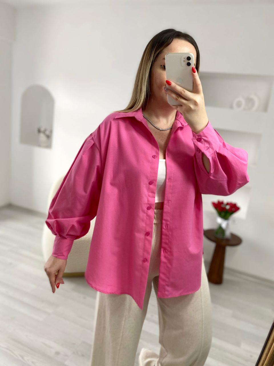 BALON KOL PEMBE GÖMLEK