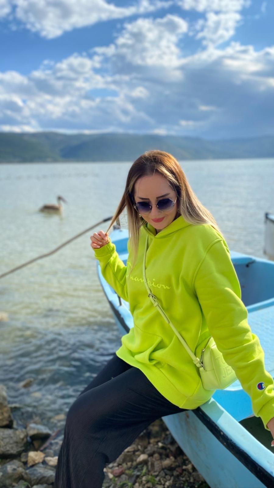 CHAMPİON SWEATSHİT NEON YEŞİL