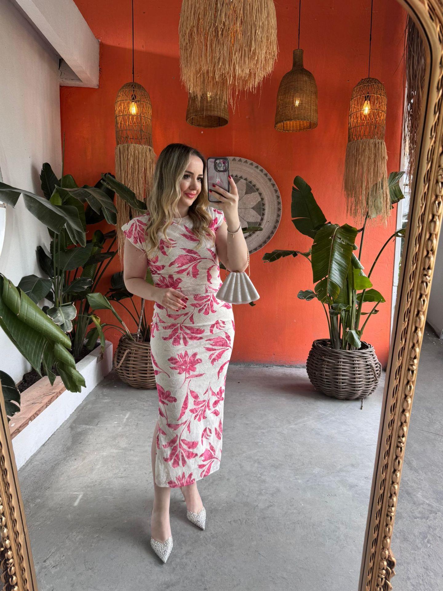 LADY VATKALI DRAPELİ ELBİSE PEMBE
