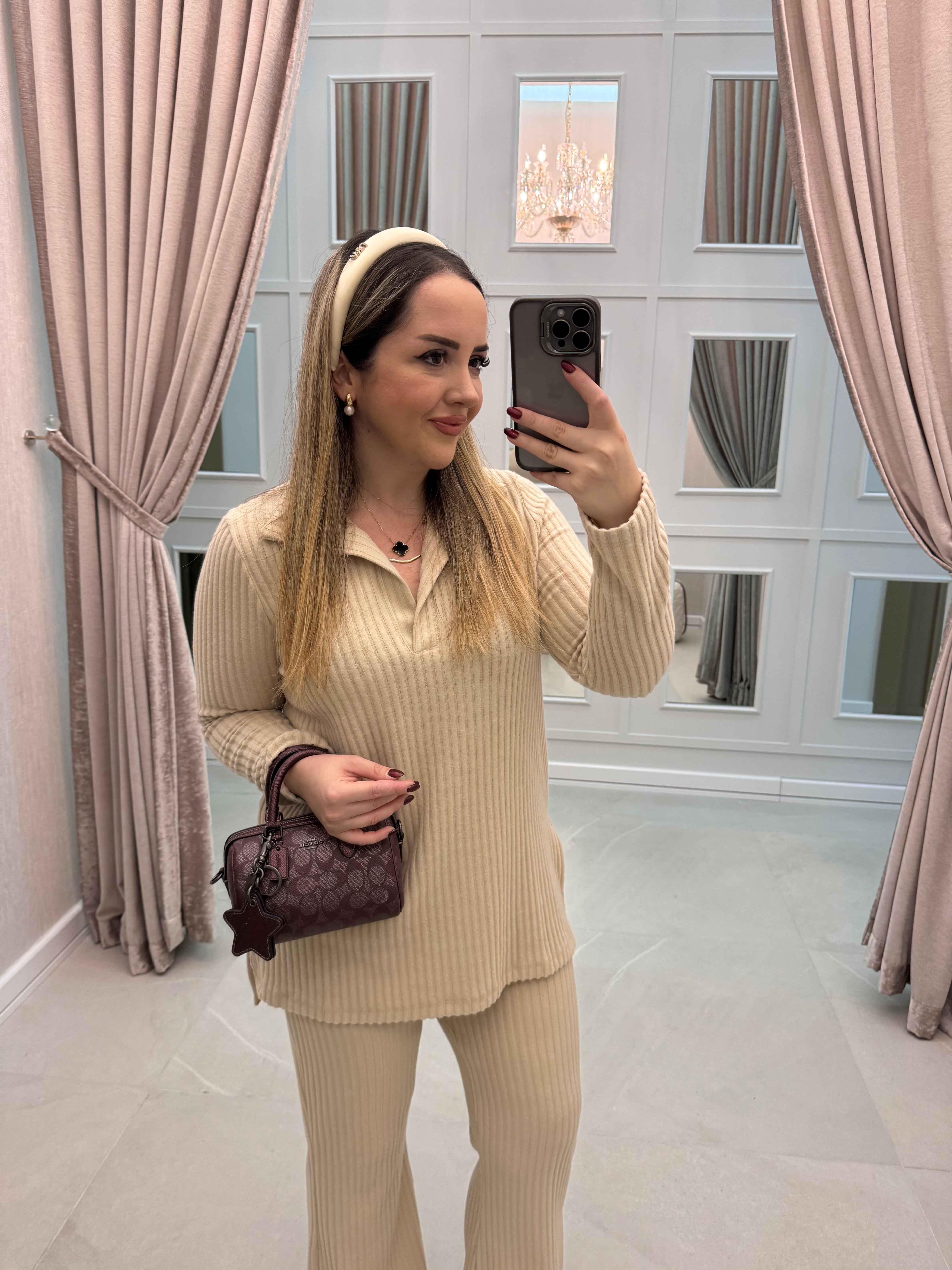 Milan Yumoş Özel Üretim Polo Yaka Takım Ekru