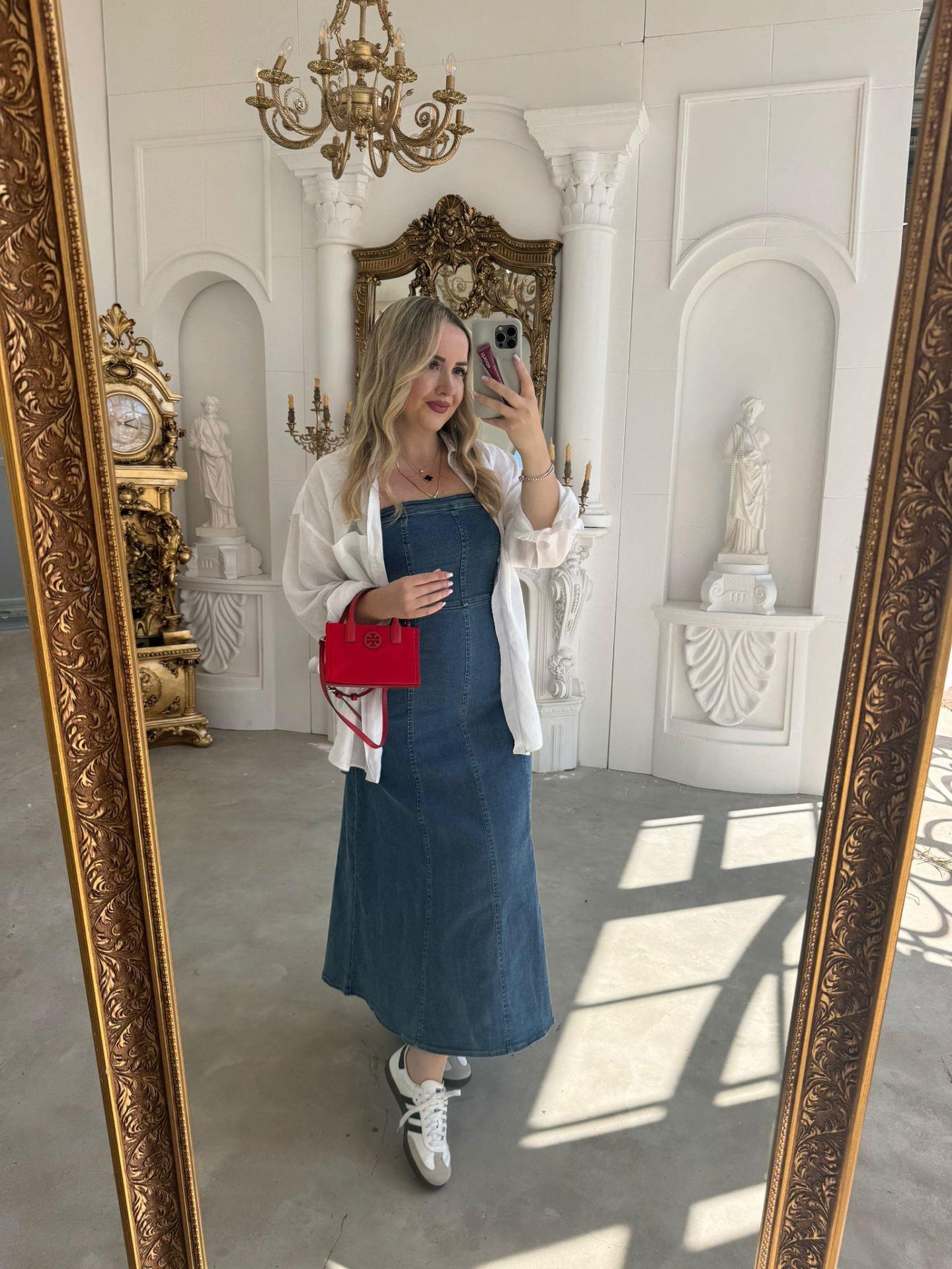 ORJ MARKA MODEL STRAPLEZ JEAN ELBİSE