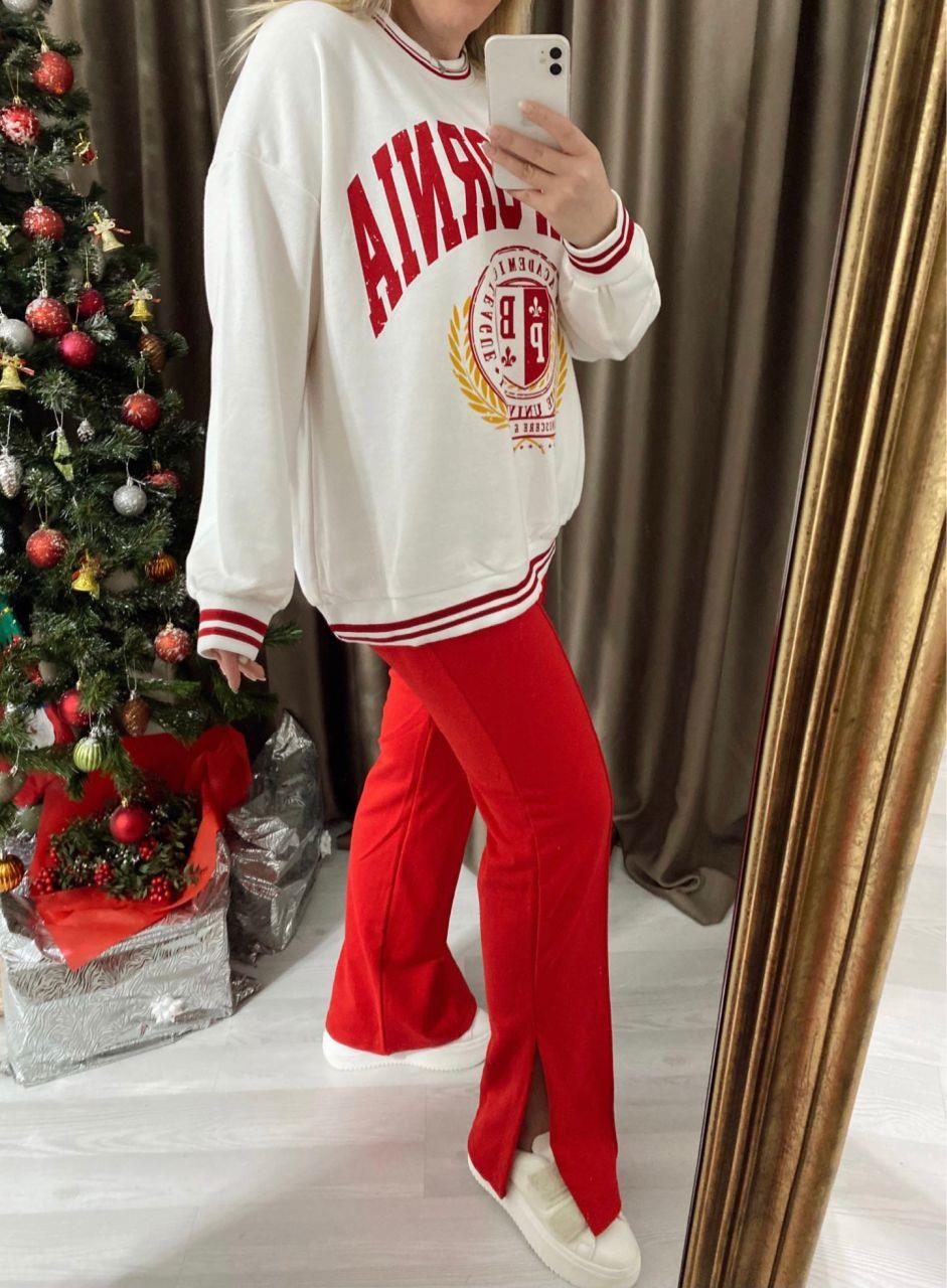 PAÇA DETAYLI KIRMIZI PANTOLON EŞOFMAN