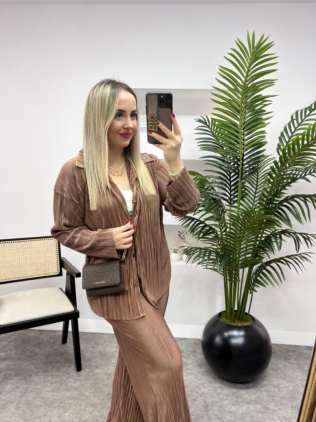 PAÇA DETAYLI PİLİSE TAKIM BRONZ