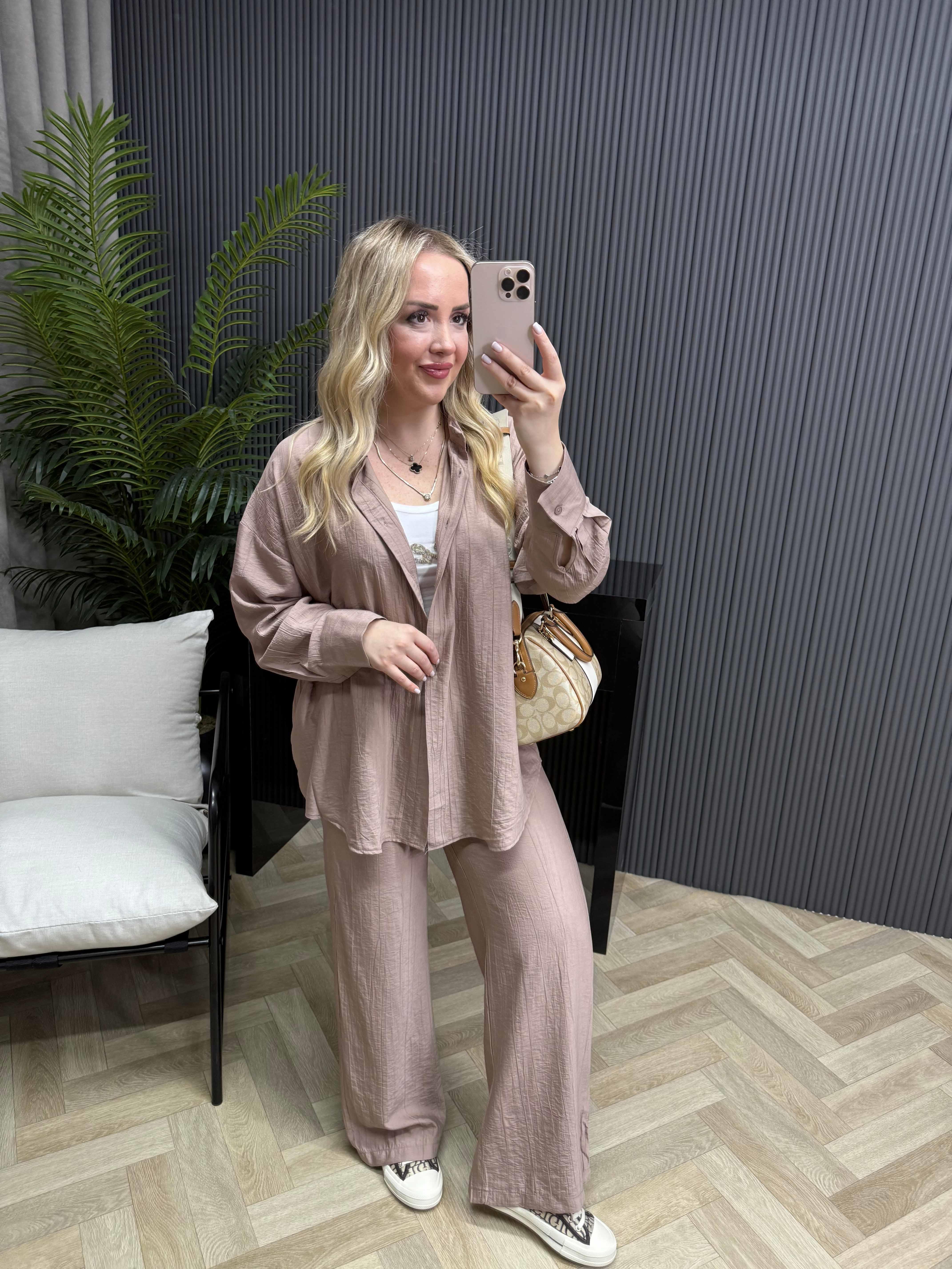 Perla İki Farklı Kullanımlı Tasarım Takım Pembe