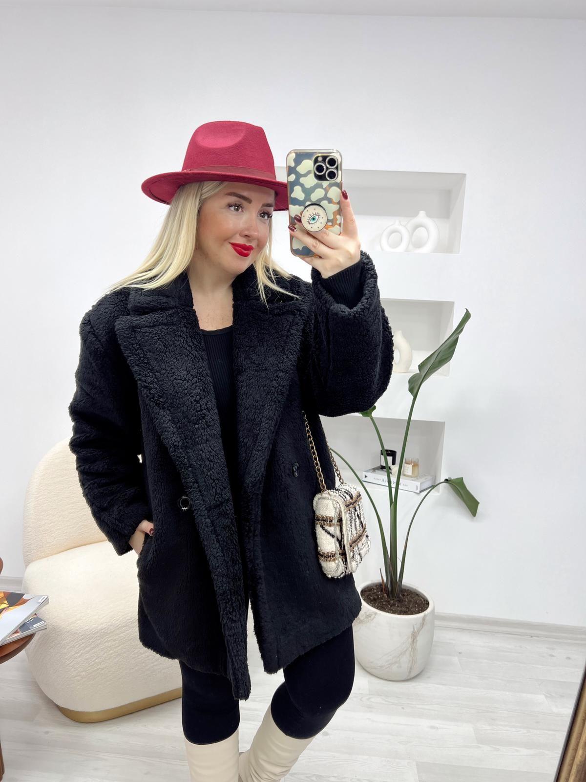 PREMİUM TEDDY KABAN SİYAH