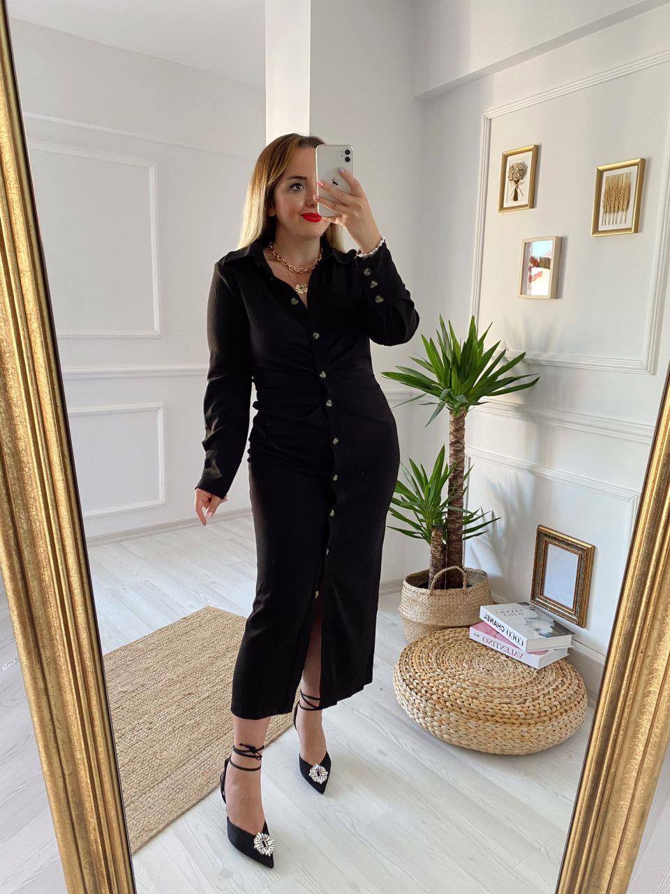 ZARA MODEL SİYAH RENK ELBİSE