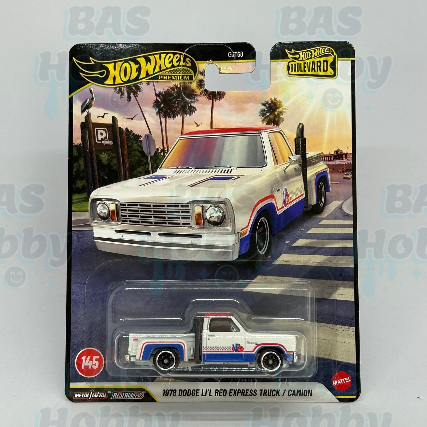 (HATALI) Hot Wheels Premium Boulevard No:145 - 1978 Dodge LI'L Red Express Truck/Camion
