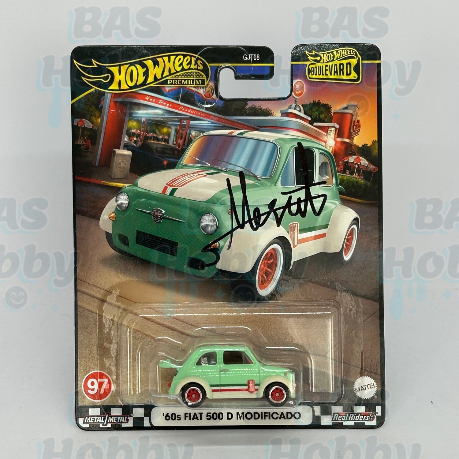 (HATALI) Hot Wheels Premium Boulevard No:97 - '60s Fiat 500 D Modificado 