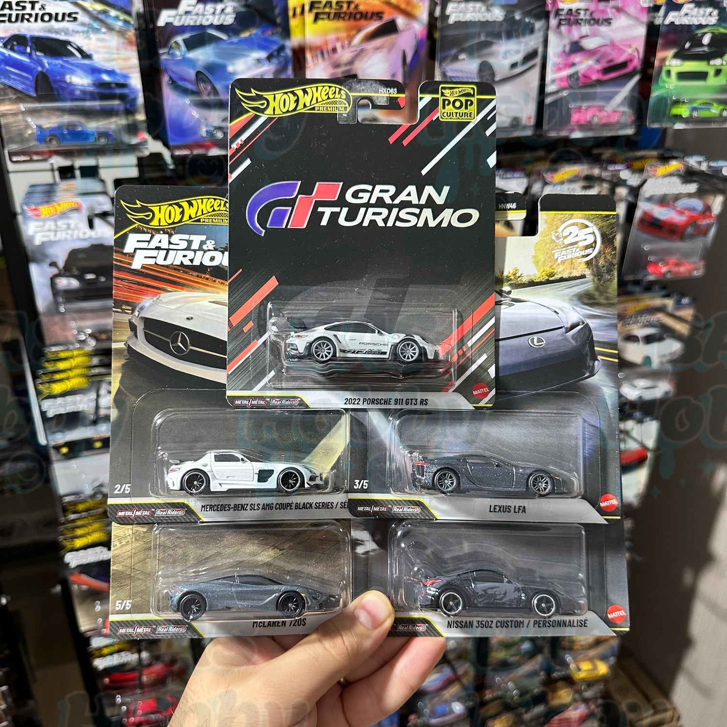 Hot Wheels Premium Karışık Set - 4 (25.yıl F&F ve Pop culture)