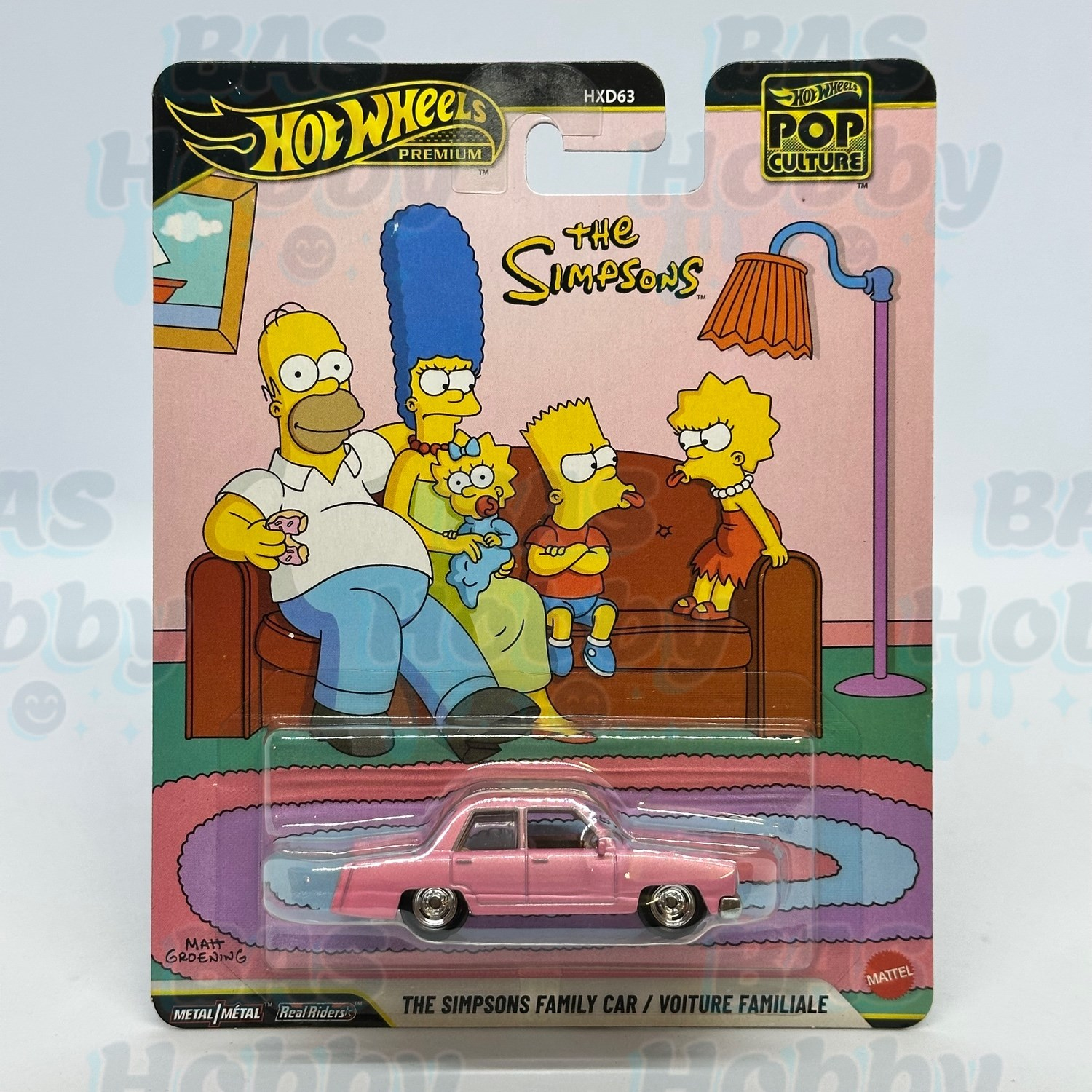 Hot Wheels Premium Pop Culture HXD63 - 979S - The Simpsons Family Car/Voiture Familiale