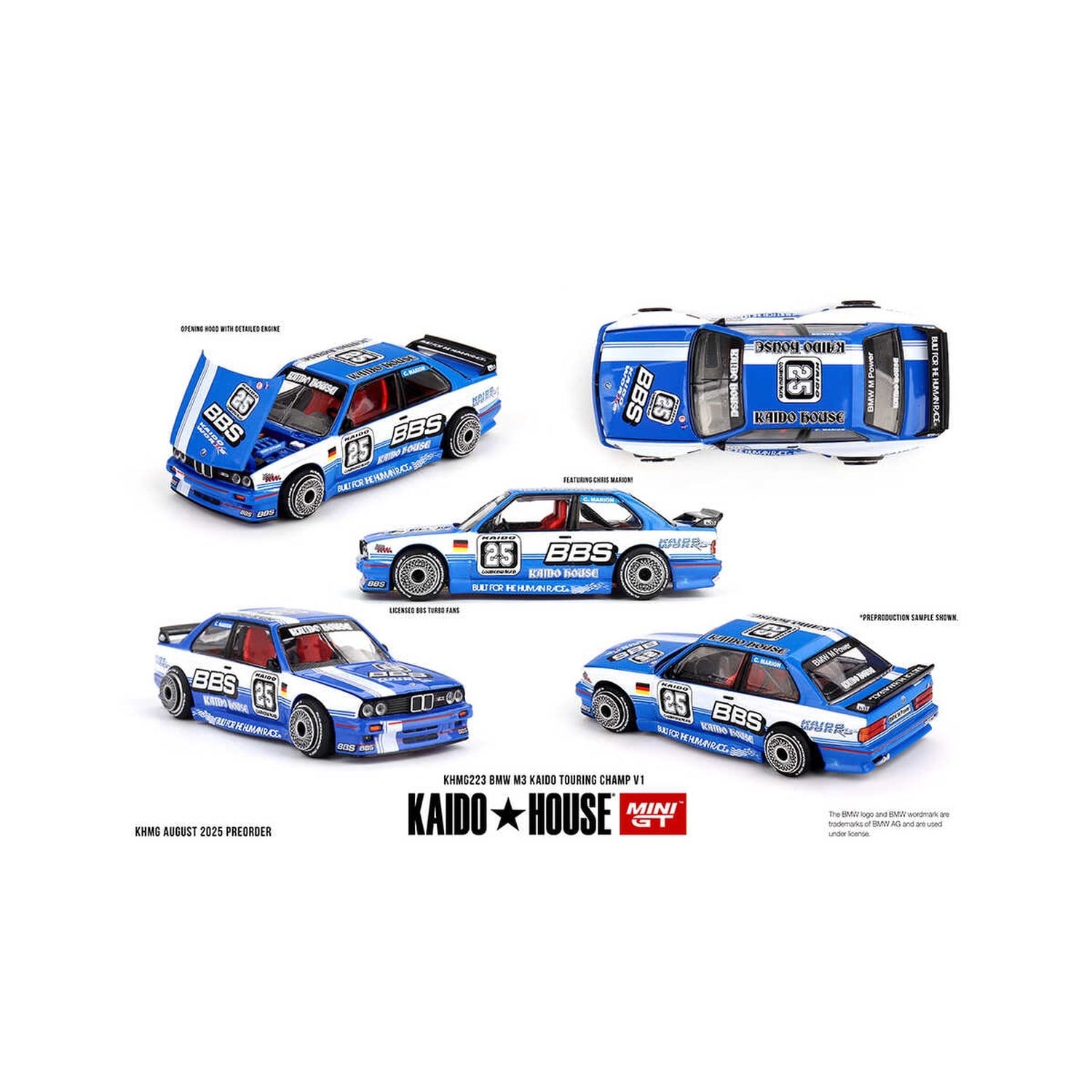 Mini GT 1/64 Kaido House BMW M3 Kaido Touring Champ V1 KHMG223