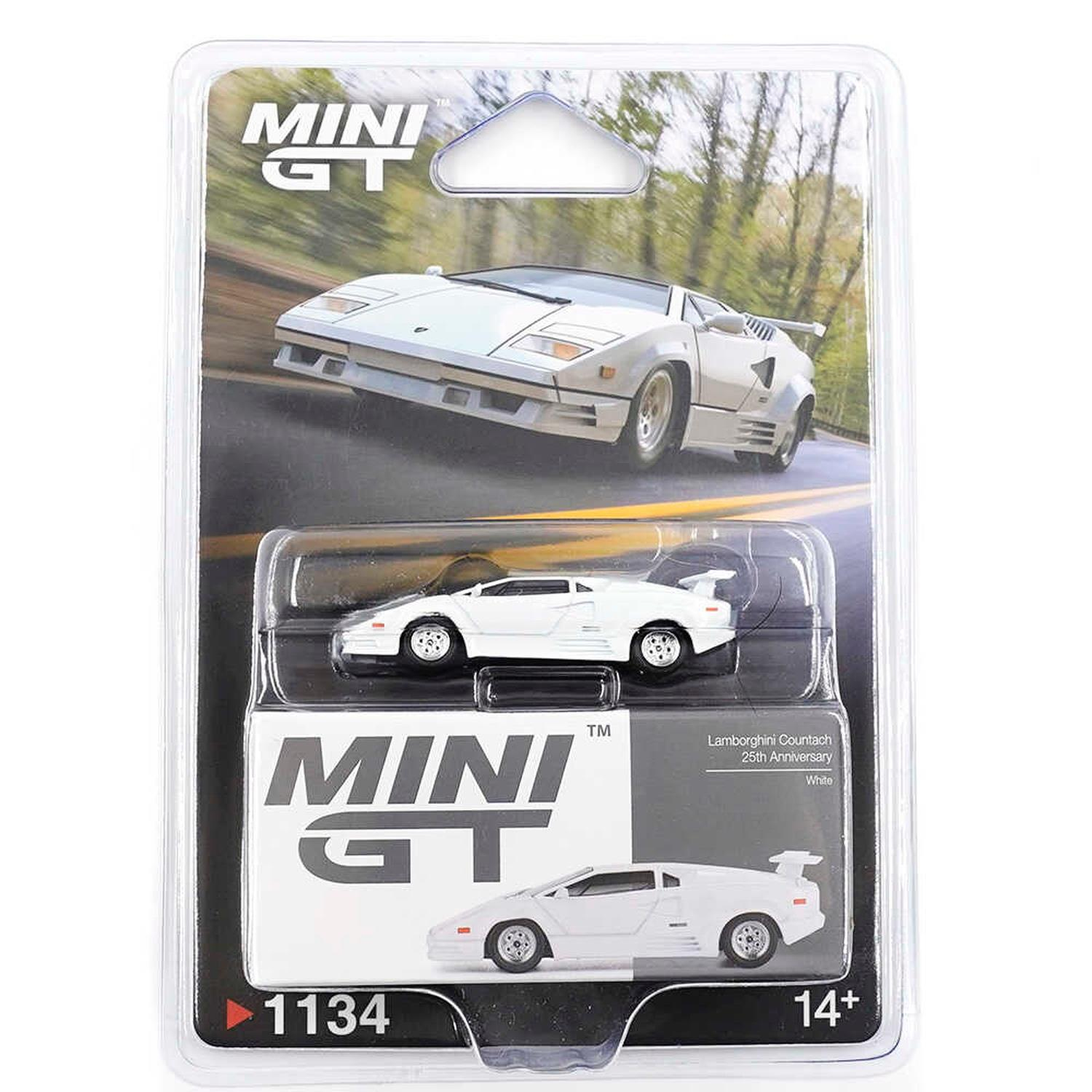 Mini GT 1/64 Lamborghini Countach 25th Anniversary White - Blister Paket MGT01134-BL