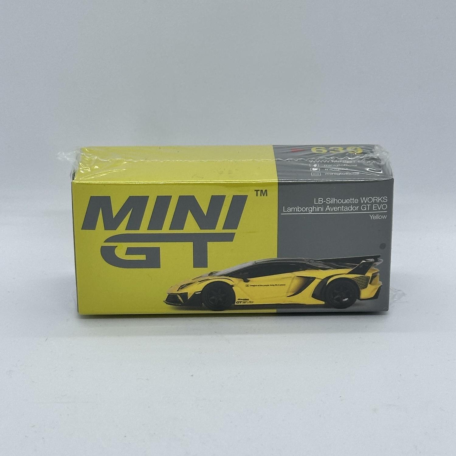 Mini GT 1/64 Lamborghini LB-Silhouette WORKS Aventador GT EVO Yellow MGT00639 