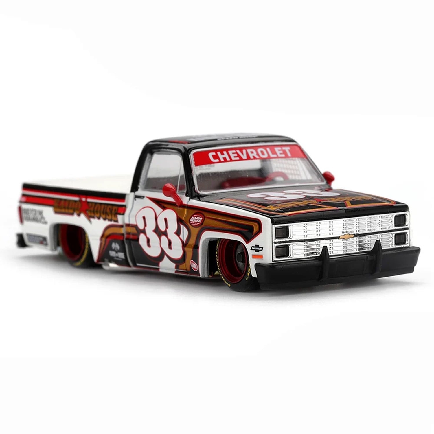 (ÖN SATIŞ) Mini GT 1/64 Kaido House Chevrolet Silverado KAIDO Intimidator V1 KHMG212