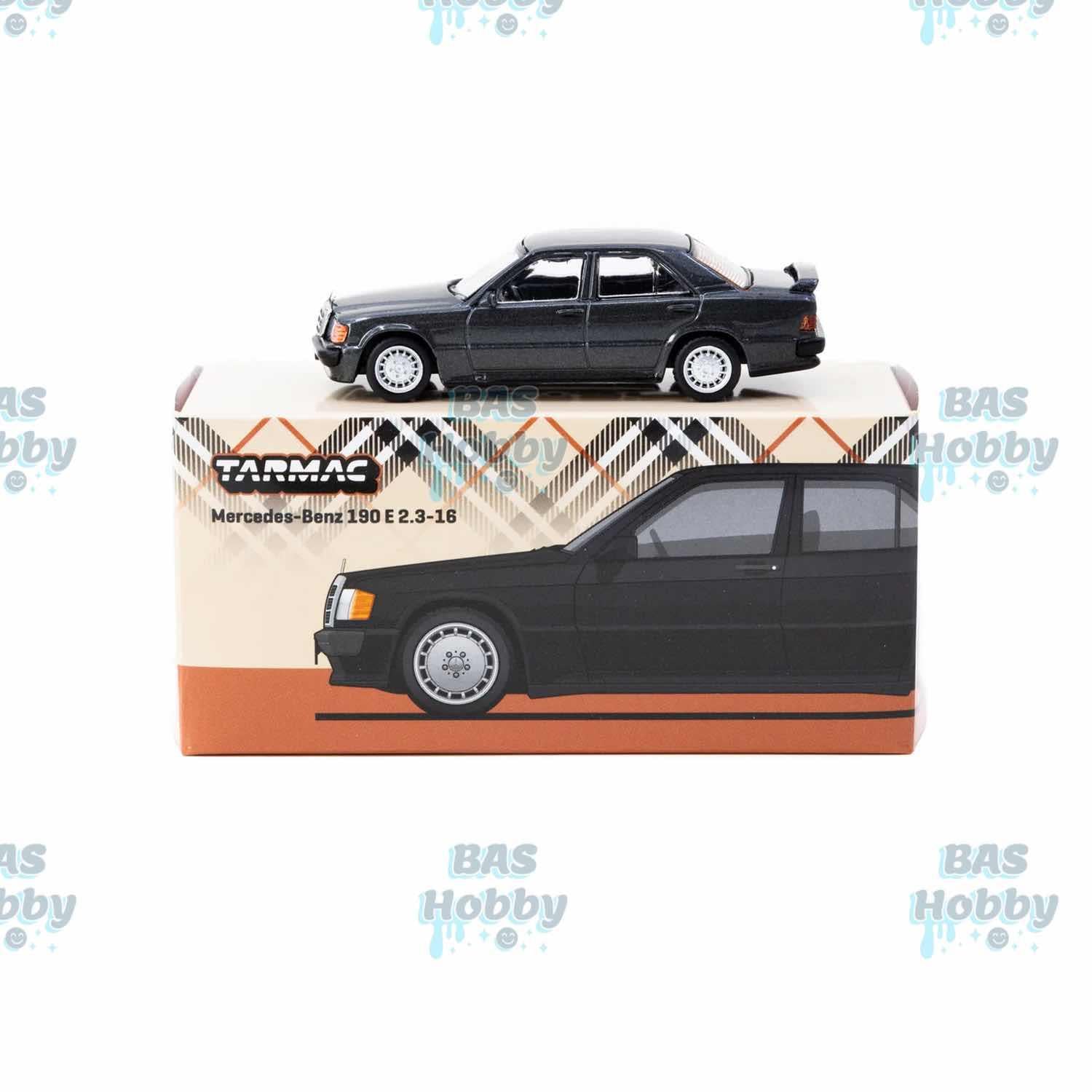 Tarmac Works 1/64 Mercedes-Benz 190 E 2.3-16 Blue-Black metallic - GLOBAL64 T64G-047-BK