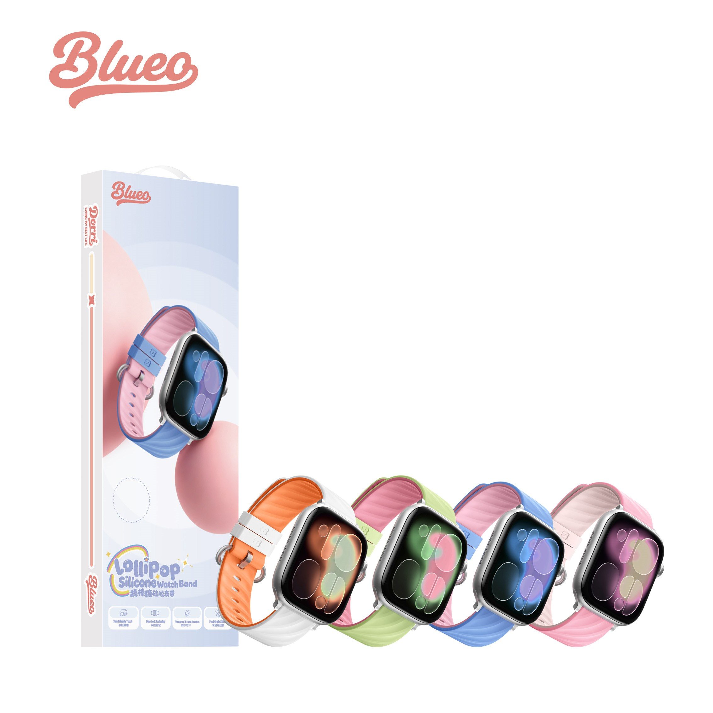 BLUEO Apple Watch 38/40/41/42mm Lollipop Silicone Watch Band