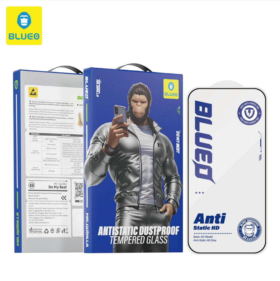 BLUEO Blueo iPhone 16Pro /17Pro /18Pro Uyumlu Full Cover HD Glass Anti-Static