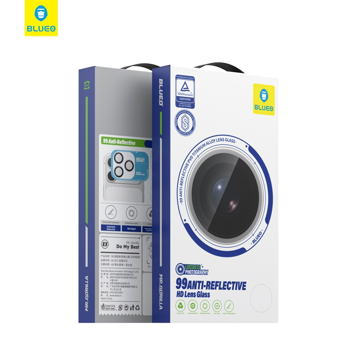BLUEO Blueo İphone Duo 99 ANTI-REFLECTIVE PVD TITANIUM ALLOY LENS GLASS