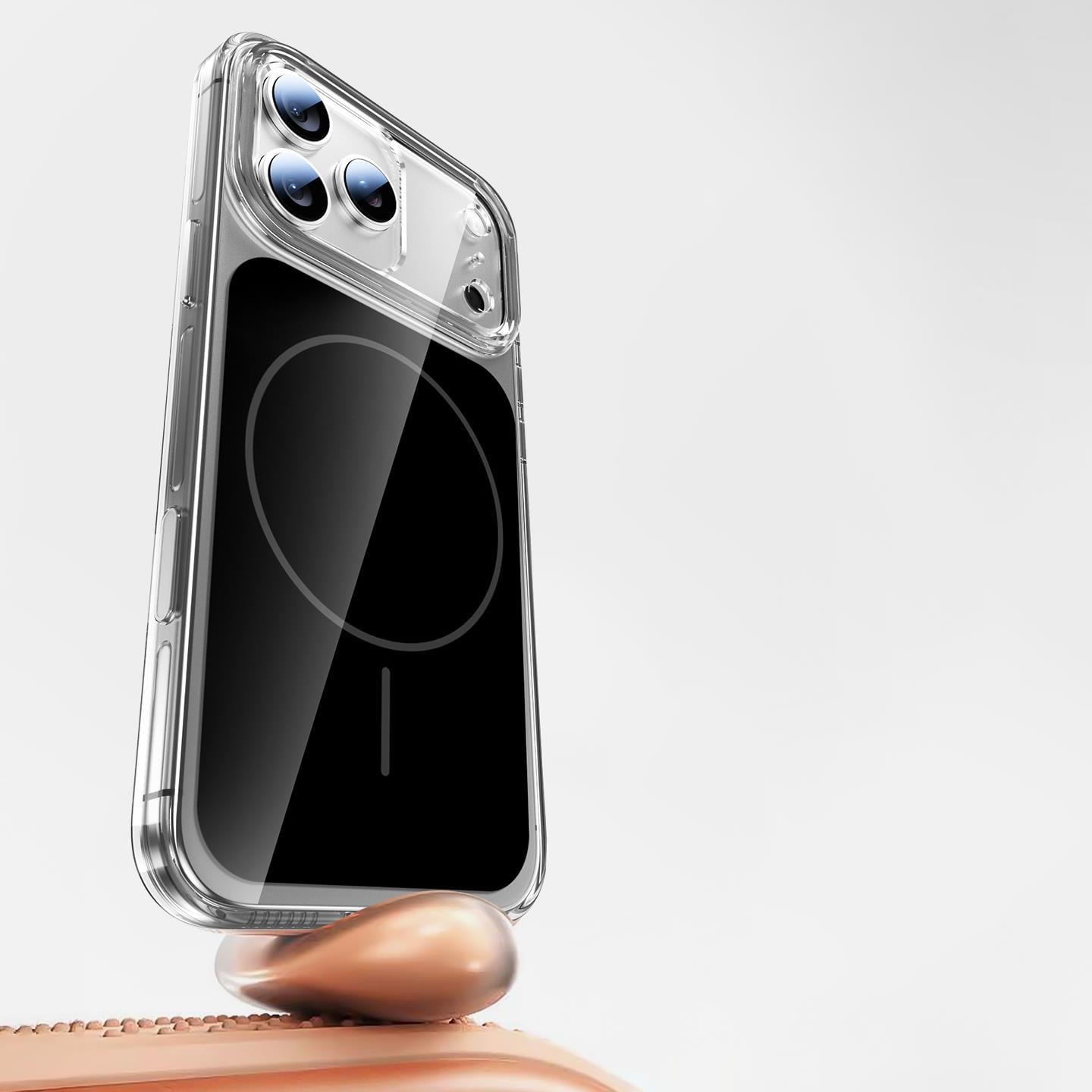 BRABUS iPhone 17 Pro Max Uyumlu MagSafe Özellikli Sert Şeffaf Over Telefon Kılıfı