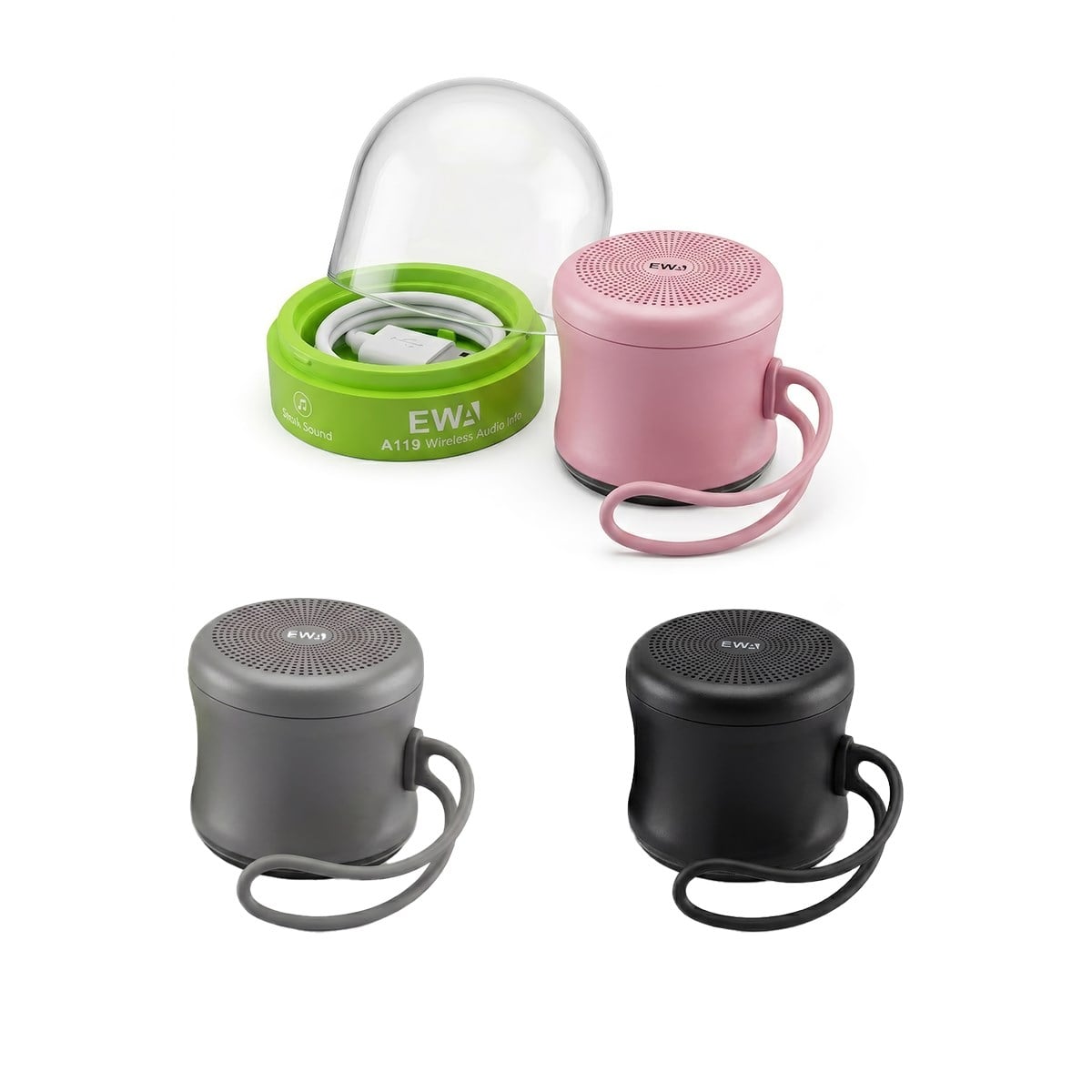EWA EWA A119 Bluetooth 5.0 Taşınabilir Hoparlör Metal Kasa TWS Destekli 3W Speaker