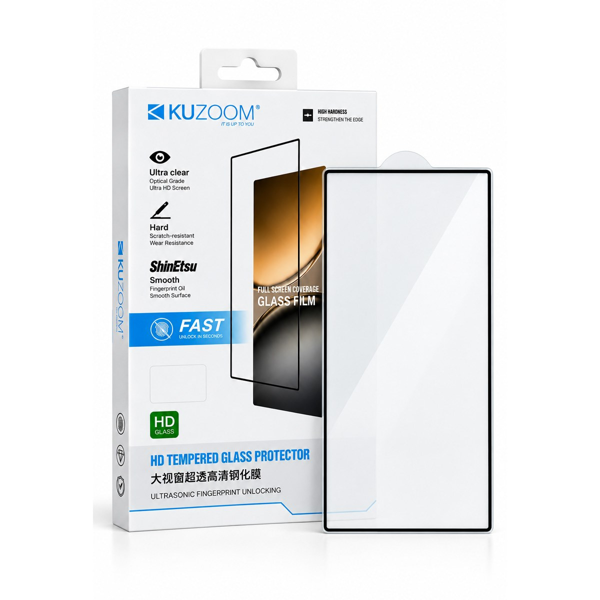 KUZOOM Samsung Fold 7 HD 9D Parmak İzine Dayanıklı Temperli Cam Ekran Koruyucu