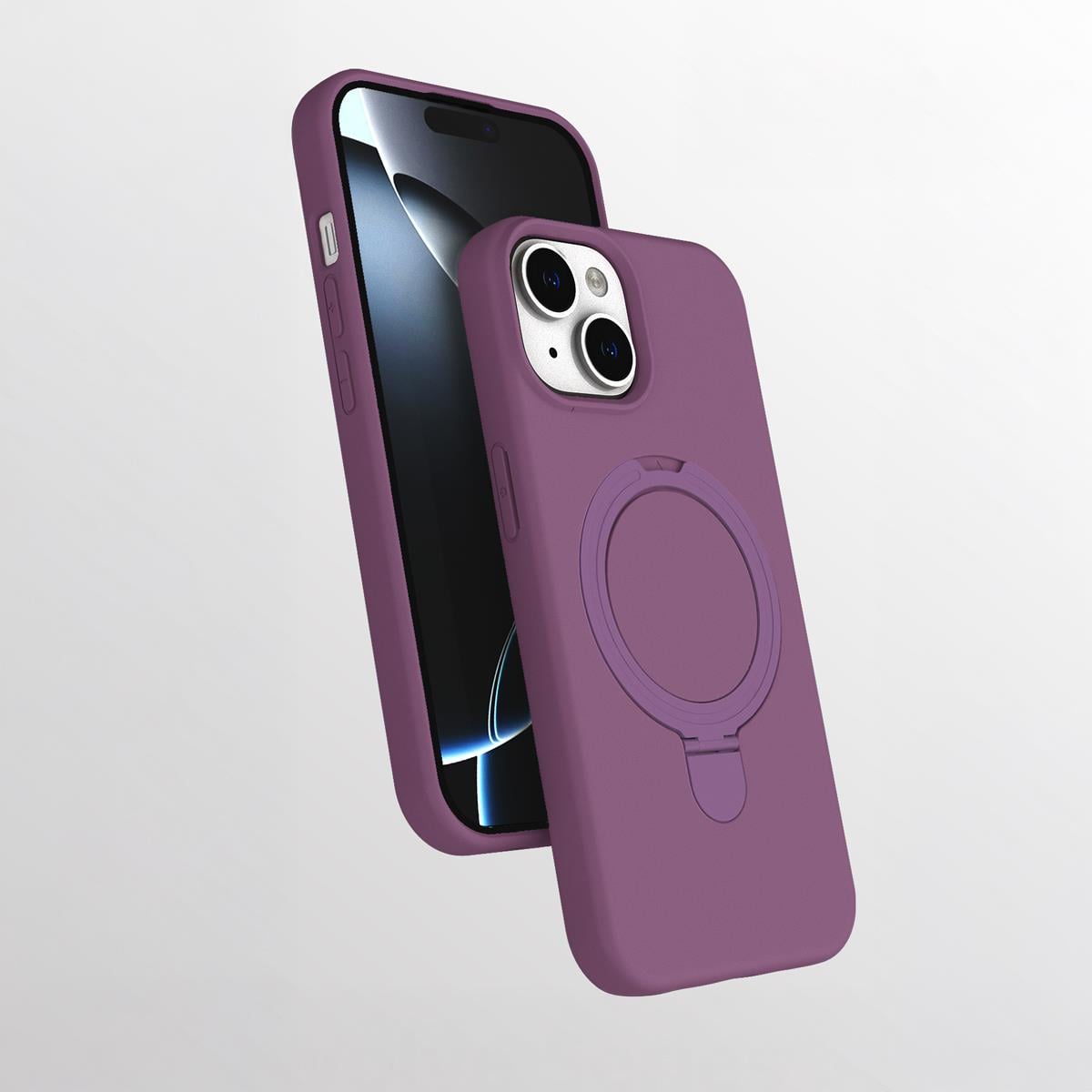 MOPAL iPhone 16 Plus Uyumlu MagSafe ve Stand Özellikli Plastik Revo Telefon Kılıfı