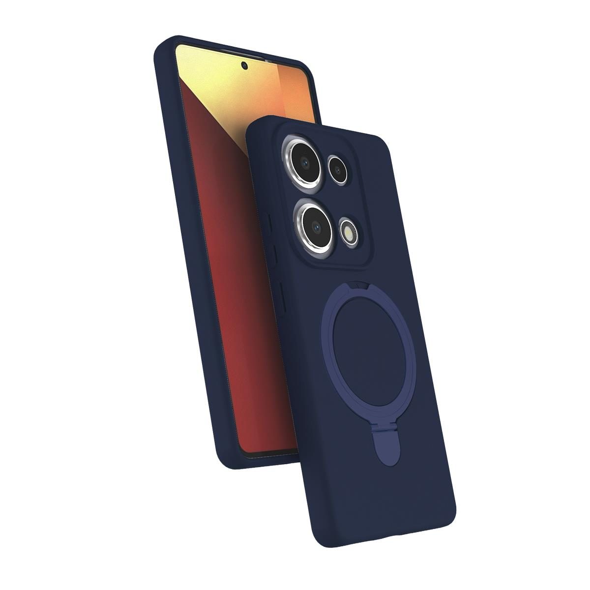 MOPAL Redmi Note 13 4G Uyumlu MagSafe ve Stand Özellikli Plastik Revo Telefon Kılıfı