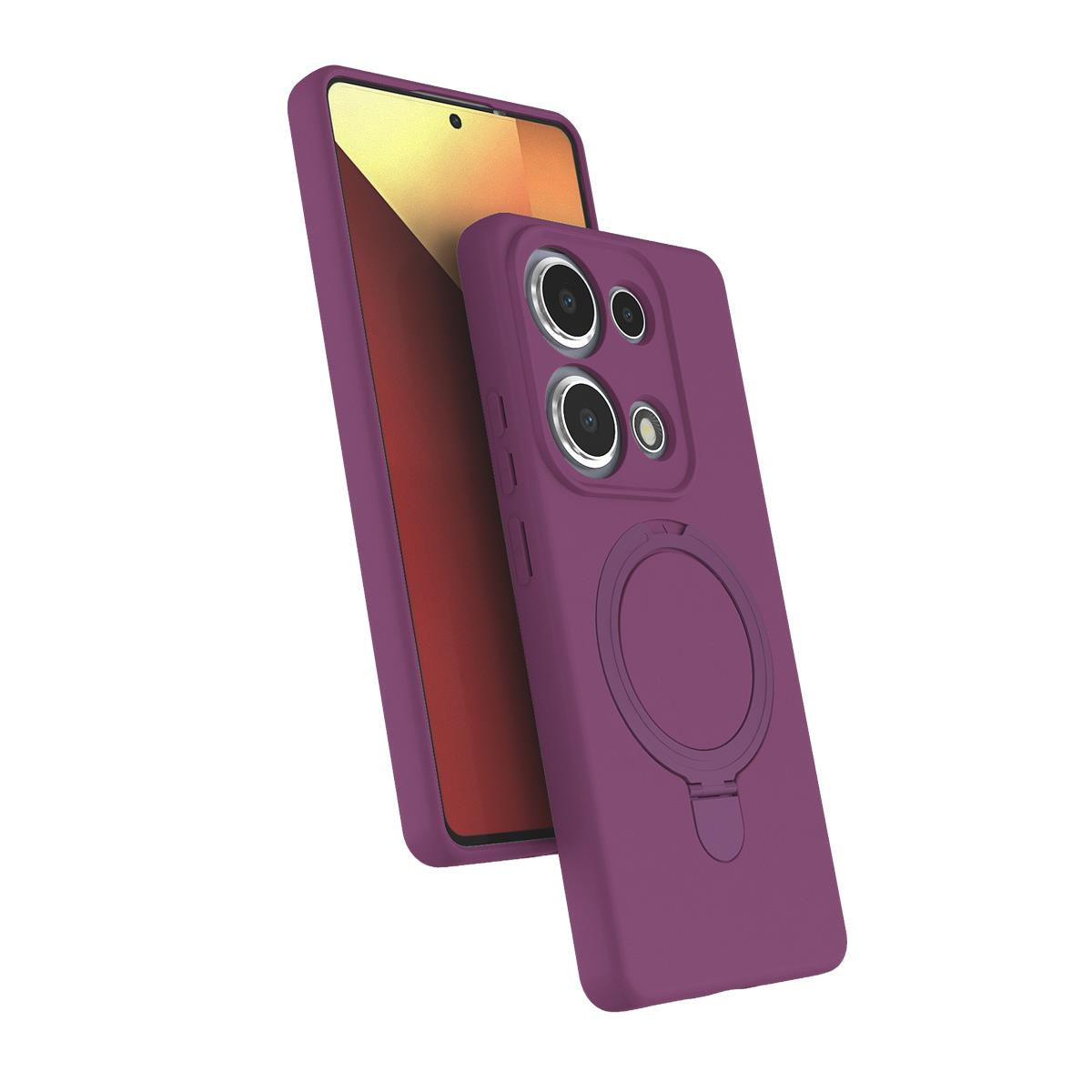 MOPAL Redmi Note 13 Pro Plus Uyumlu MagSafe ve Stand Özellikli Plastik Revo Telefon Kılıfı