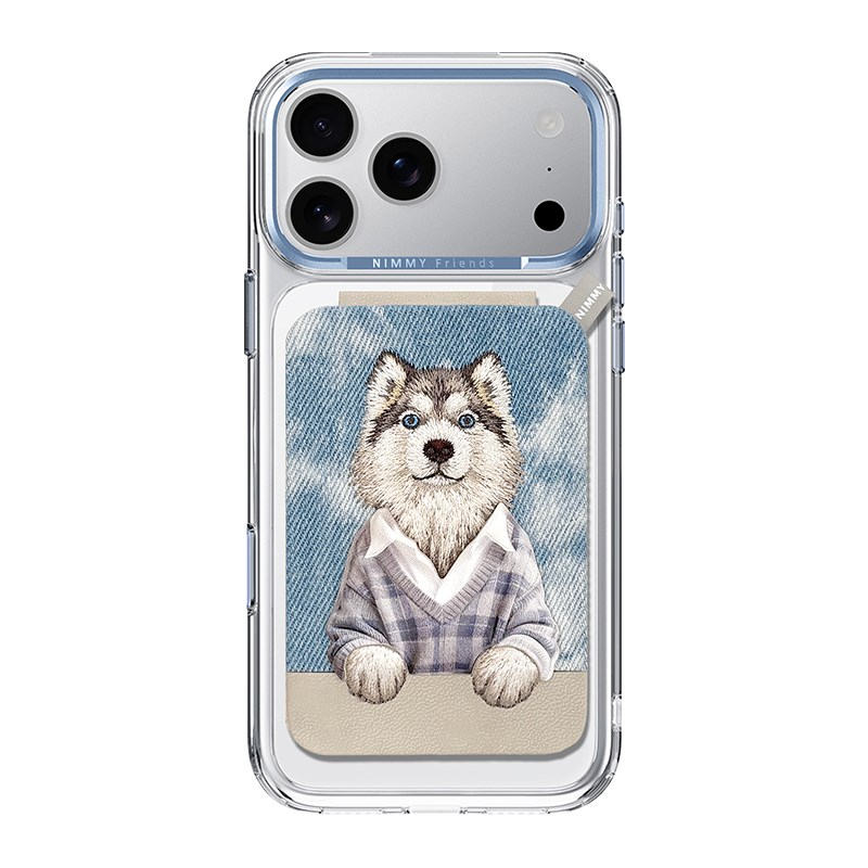 NIMMY iPhone 18 Pro Max Uyumlu Nimmy MagSafe Uyumlu | Değiştirilebilir Manyetik 3D Nakışlı Kartlık ve Standlı Telefon Kılıfı
