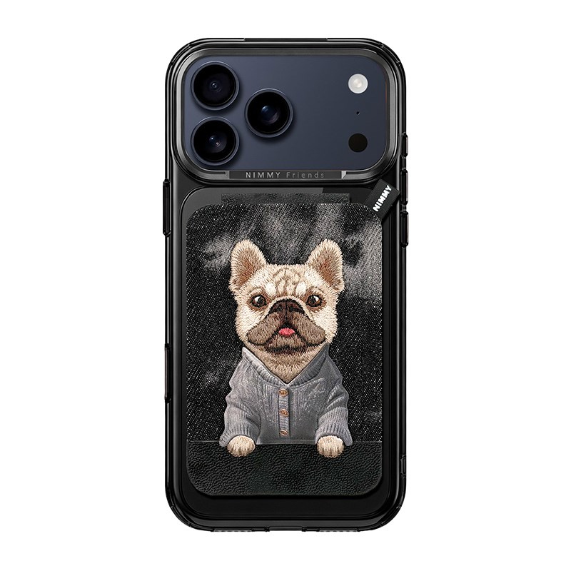 NIMMY iPhone 18 Pro Max Uyumlu Nimmy MagSafe Uyumlu | Değiştirilebilir Manyetik 3D Nakışlı Kartlık ve Standlı Telefon Kılıfı