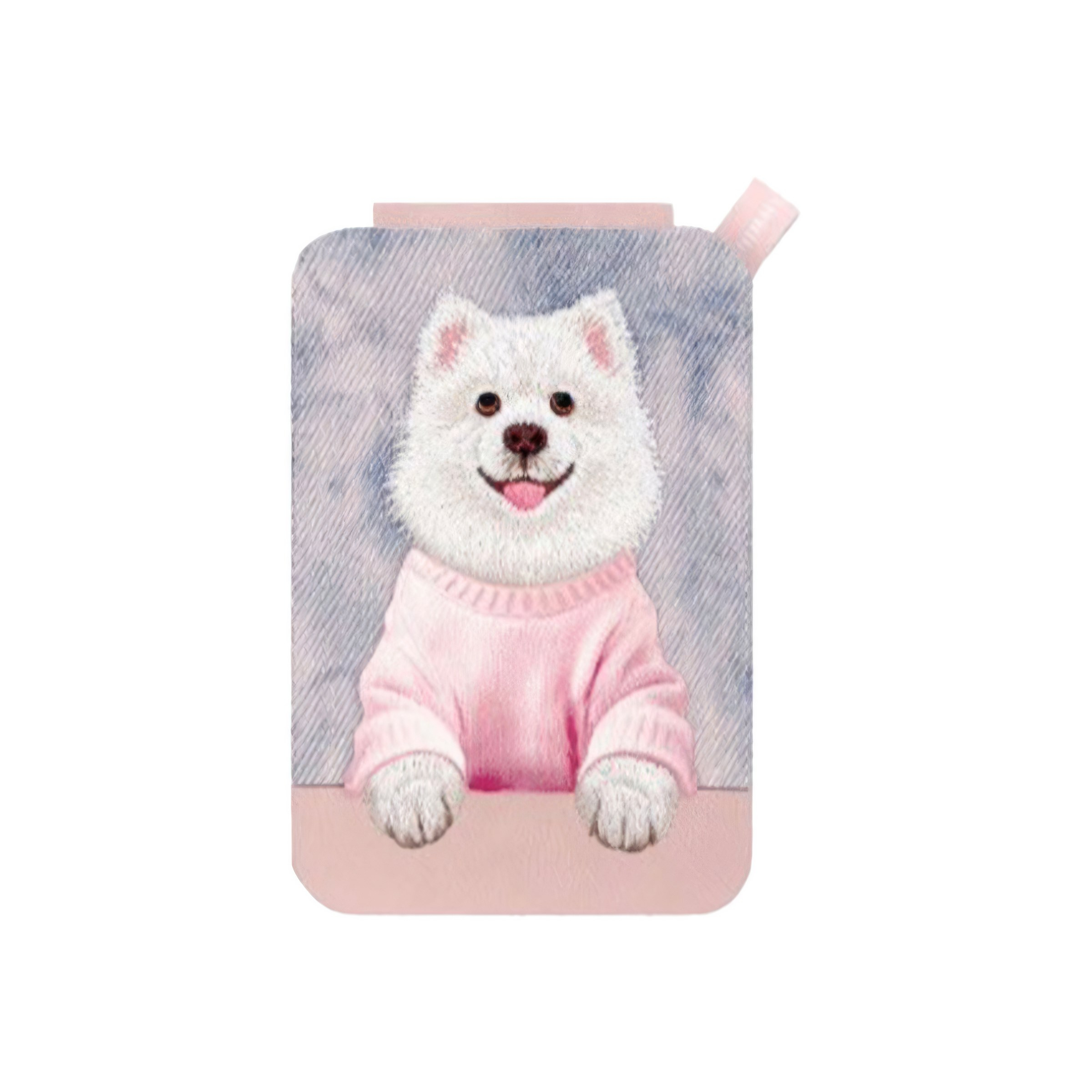 NIMMY Nimmy MagSafe Uyumlu | Değiştirilebilir Manyetik 3D Nakışlı Stand Ve Kartlık Pembe White Spitz