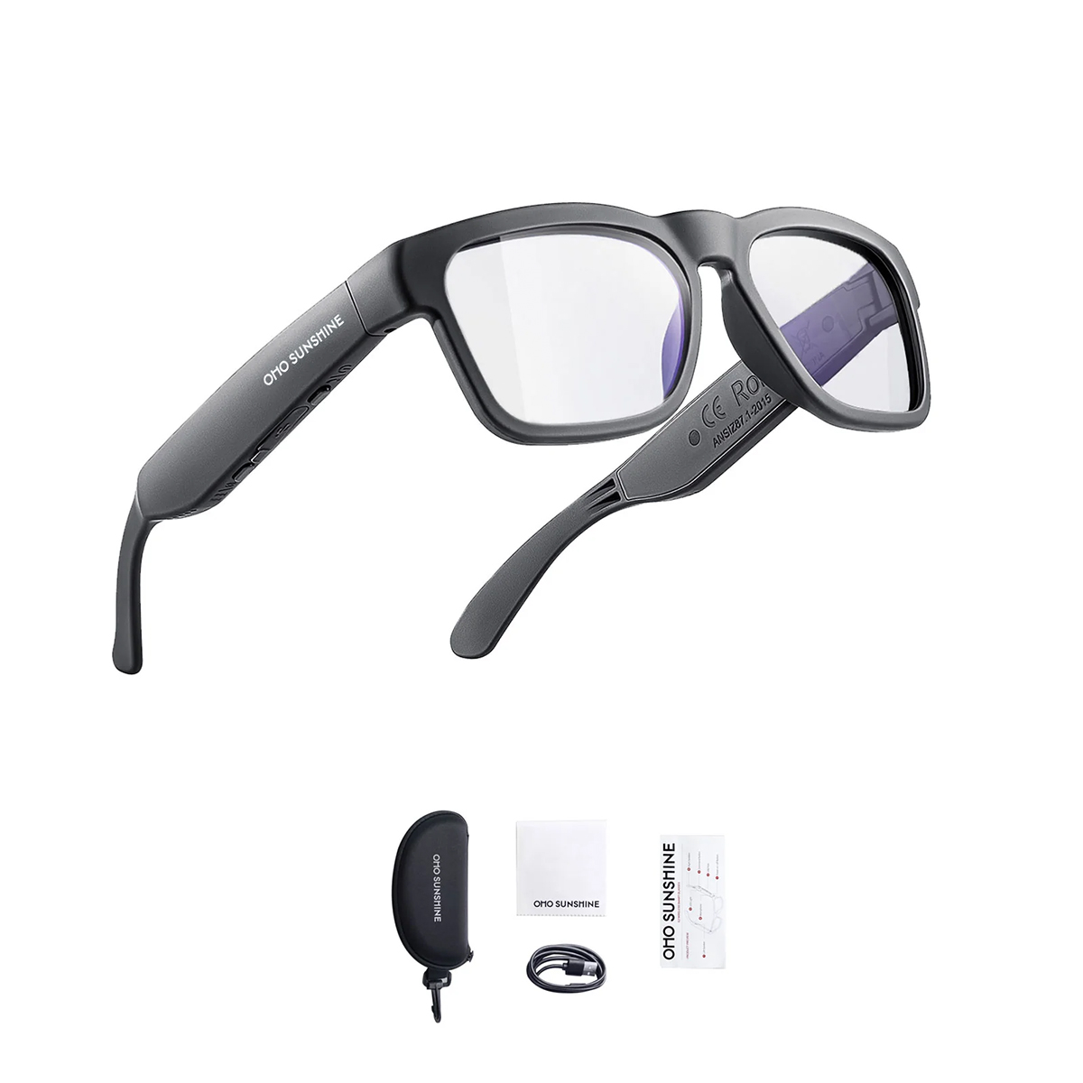 Oho SunShine A8 Pro 5.2 Wireless Akıllı Smart Mavi Işık Engelleyici Gözlük 