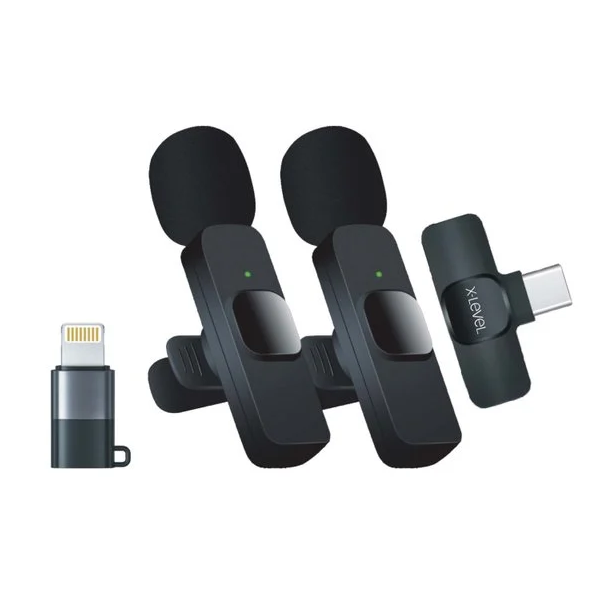 X-LEVEL XMC3001 X-LUMADUO Kablosuz İkili Yaka Mikrofonu - iPhone ve Type-C Uyumlu