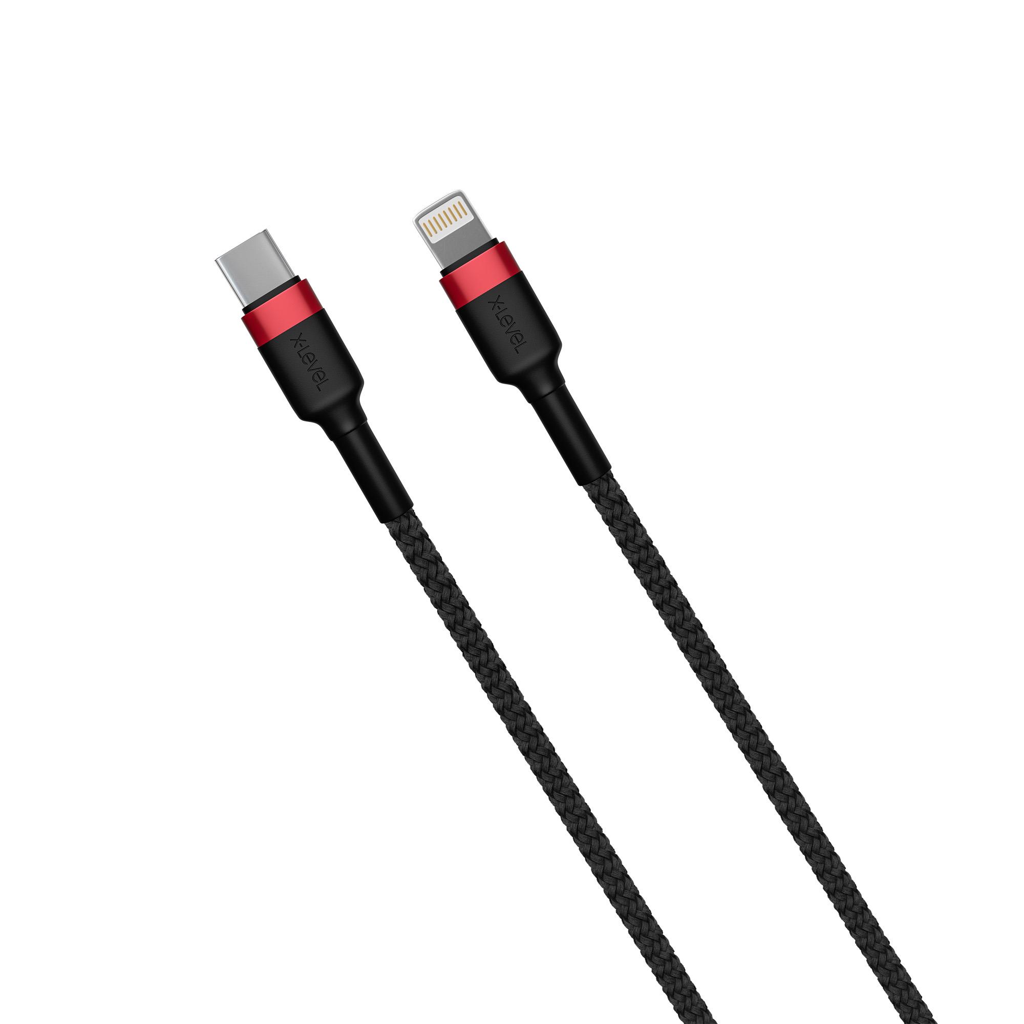 X-LEVELXCC8706 20W 3.3A QC 3.0 Hızlı Fast 1.2 Metre USB-C / TYPE-C to Lightning Data Şarj Veri Kablosu