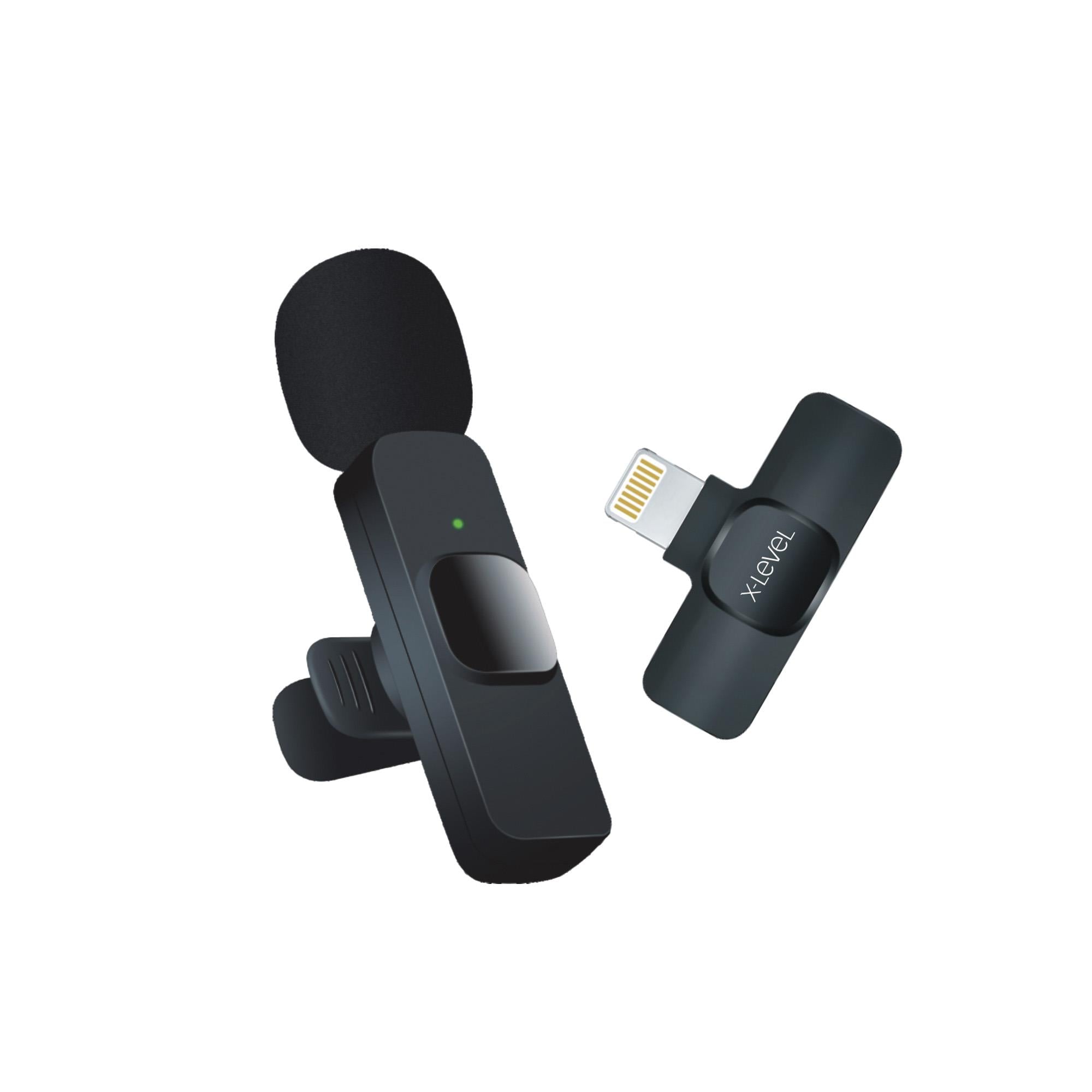 X-LEVELXMC3002 Lightning Aparatlı iPhone Uyumlu Youtuber iNfluencer Kablosuz Wireless Bluetooth Yaka Mikrofonu