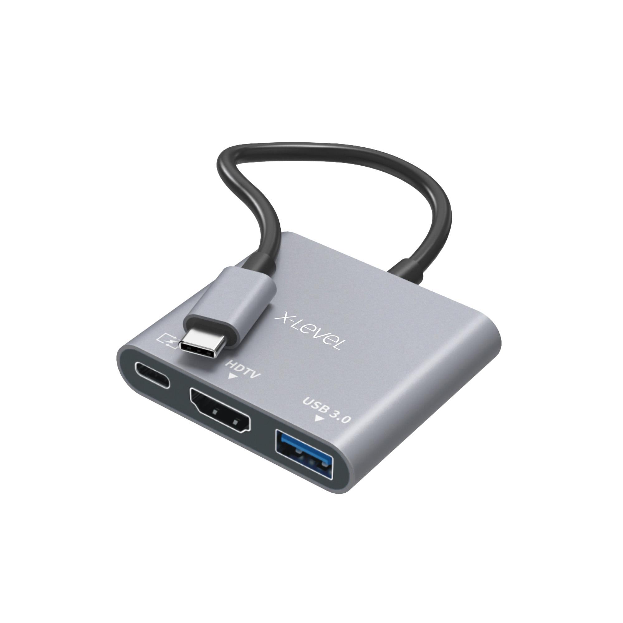 X-LEVELXMH7800 TYPE-C / USB-C Çıkışlı 4K HDMI Görüntü Aktarım USB 3.0 Laptop TV Uyumlu Çoklayıcı Hub