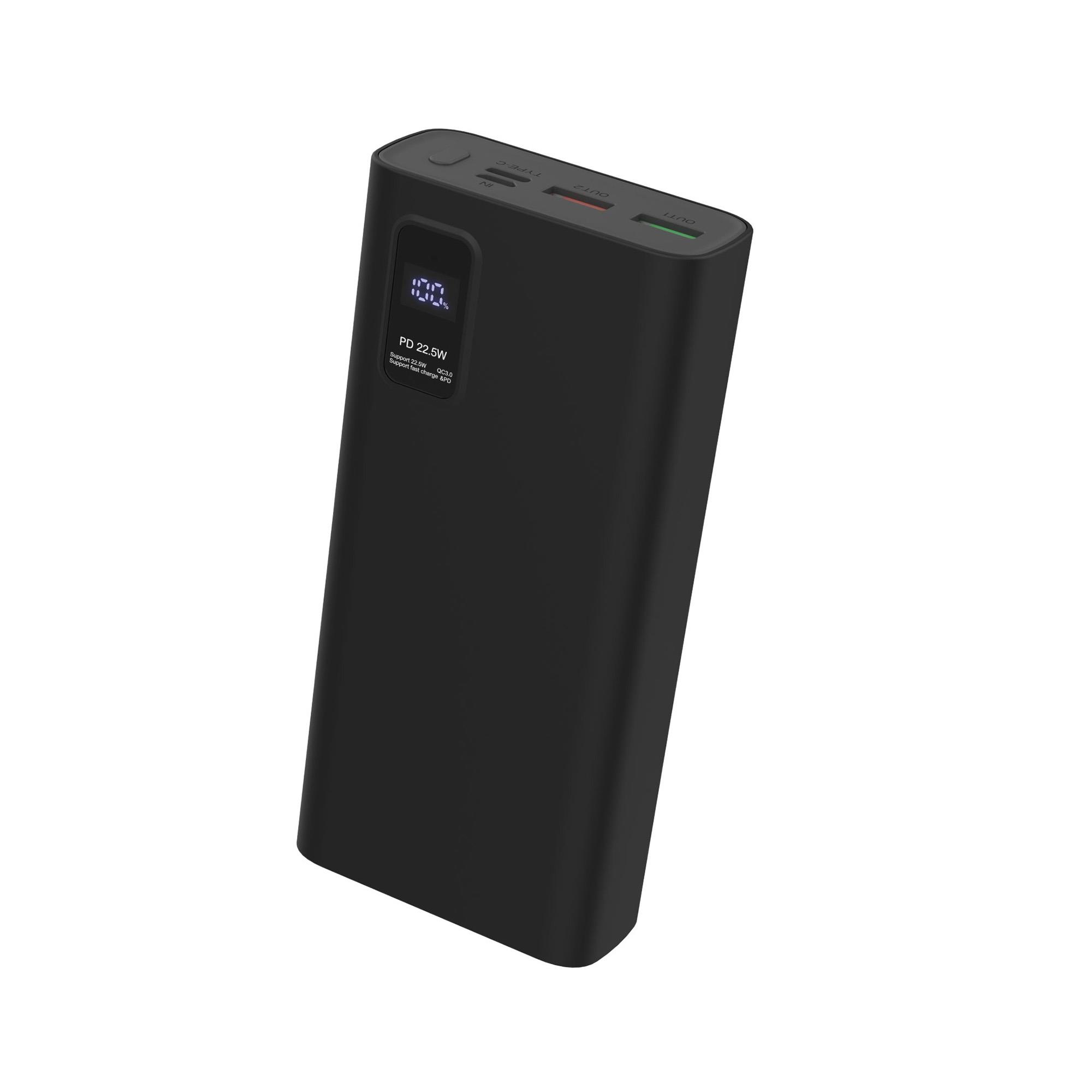 X-LEVELXP2292 20W QC PD Çift USB-A USB-C TYPE-C 3 Çıkışlı Ekranlı 20000 Mah Taşınabilir Şarj Aleti Powebank