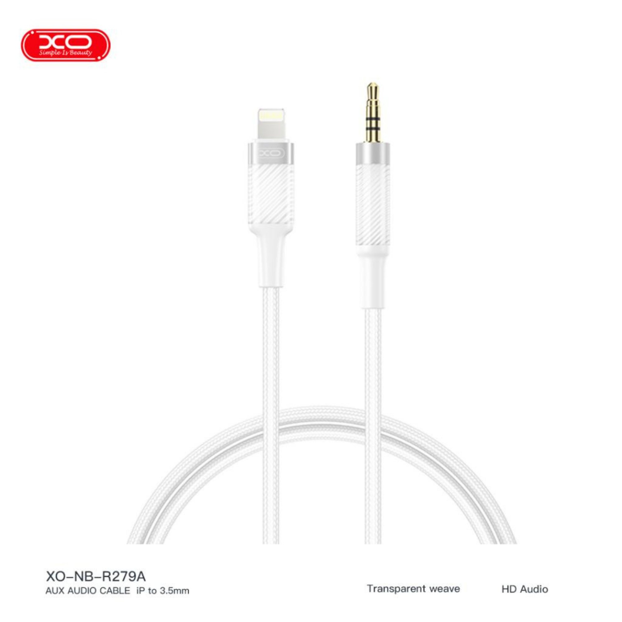 XO NB-R279A Lightning to 3.5 MM Jack Aux iPhone Ses Aktarım Kablosu Dönüştürücü