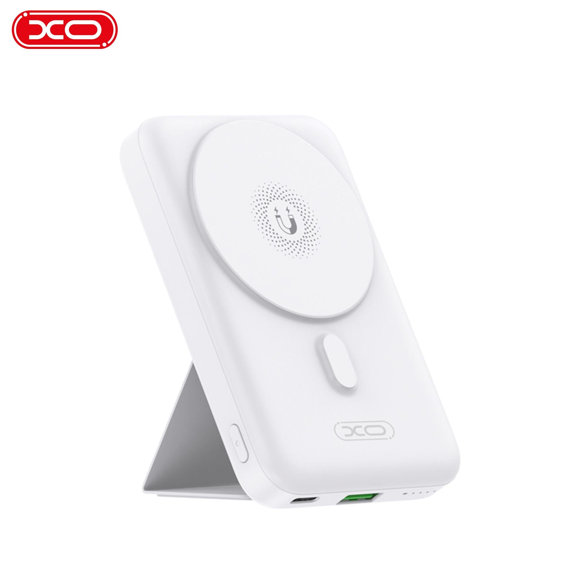XO PR211 38.5W PD Hızlı Fast TYPE-C (USB-C) / USB-A Çift Çıkışlı Stant Özellikli MagSafe Uyumlu Kablosuz Wireless 10000 Mah Powerbank Şarj Aleti